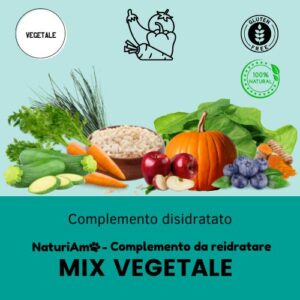 Integratore e complemento disidratato per cane italiano 100% naturale, senza glutine e ricco di vitamine a base di frutta e verdura