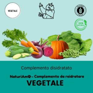 Integratore e complemento disidratato per cane italiano 100% naturale, senza glutine e ricco di vitamine a base di frutta e verdura
